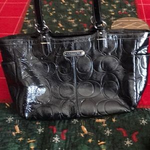 Coach Black Patent Leather Purse Like New
